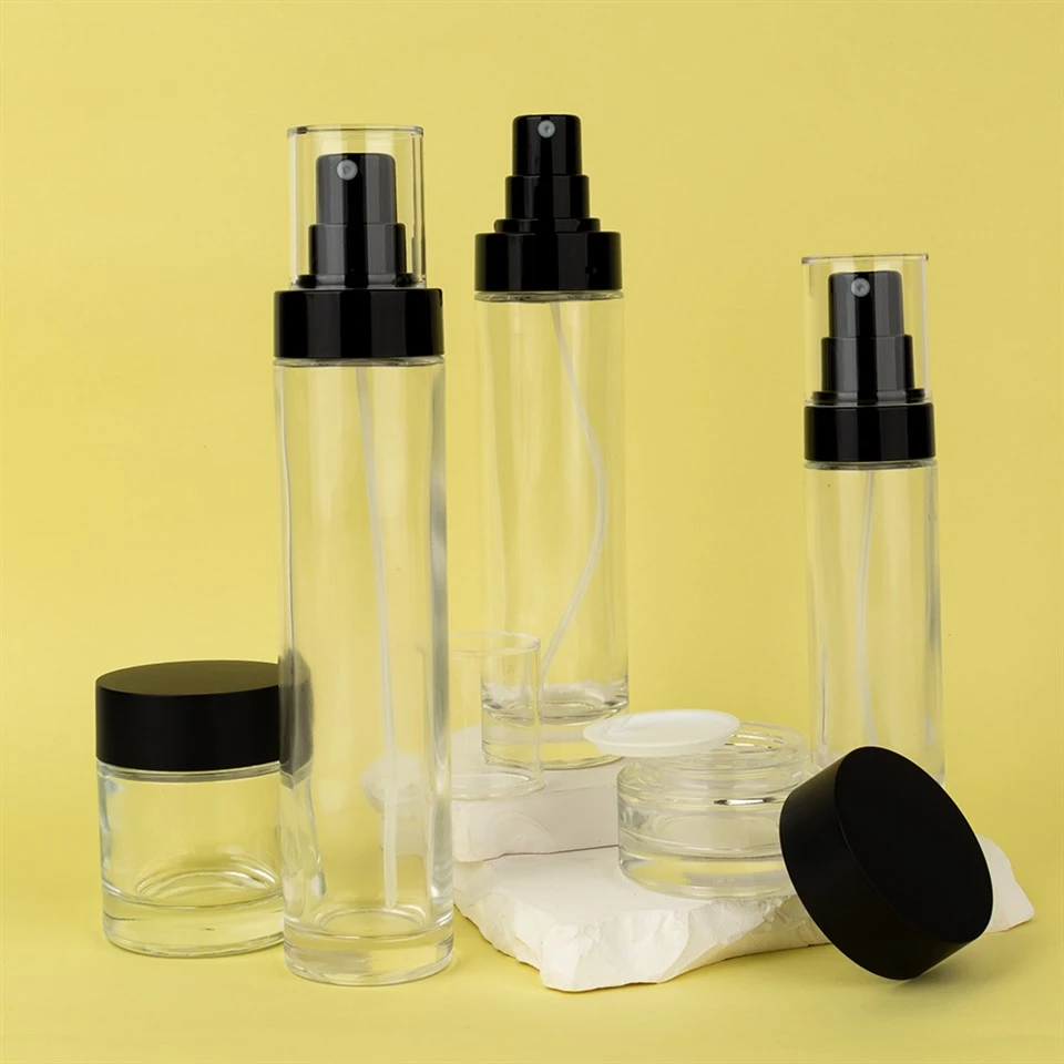 Gjennomsiktig glass sprayflaske